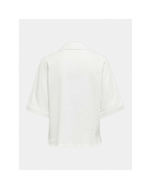 ONLY White Hemd Tokyo 15314215 Weiß Regular Fit