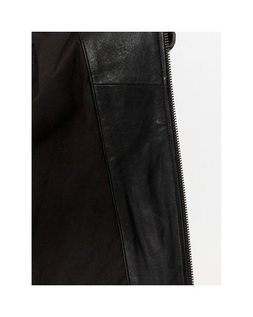 Pepe Jeans Lederjacke Brewster Pm402847 Regular Fit in Black für Herren