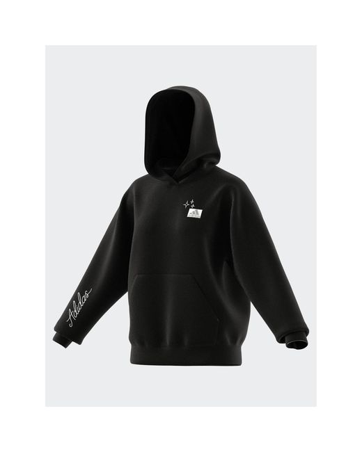 Adidas Black Sweatshirt Ij8740 Loose Fit