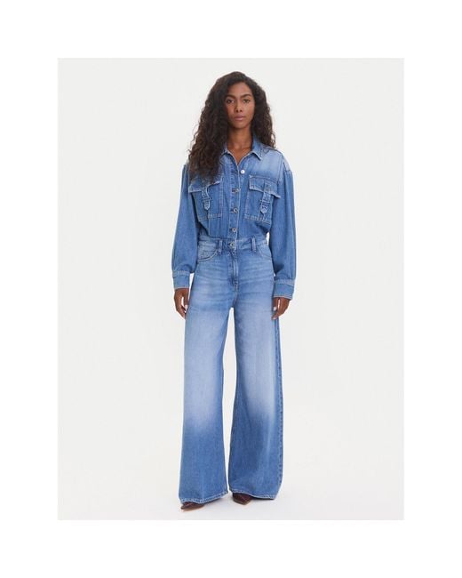 Guess Blue Jumpsuit W5Yd58 D5B94 Regular Fit