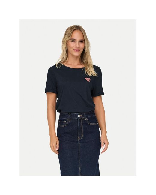 ONLY Blue T-Shirt Kita 15244714 Regular Fit