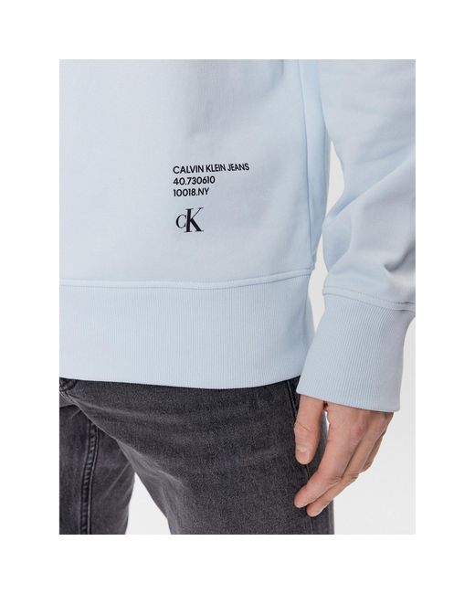 Calvin Klein Sweatshirt Modern Metals J30J324631 Regular Fit in Blue für Herren