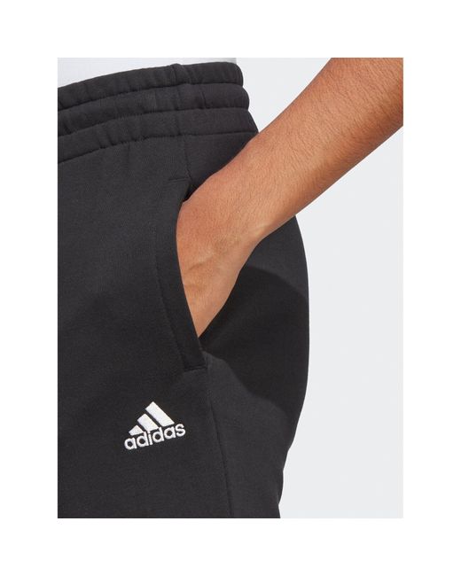 Adidas Black Essentials Linear Cuffed Joggers