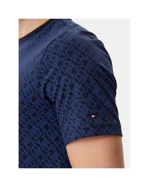 Tommy Hilfiger T-Shirt Monogram Mw0Mw39251 Regular Fit in Blue für Herren