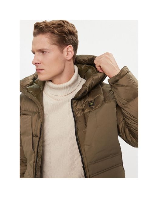 Blauer Daunenjacke 23Wbluc03008 Grün Regular Fit in Brown für Herren