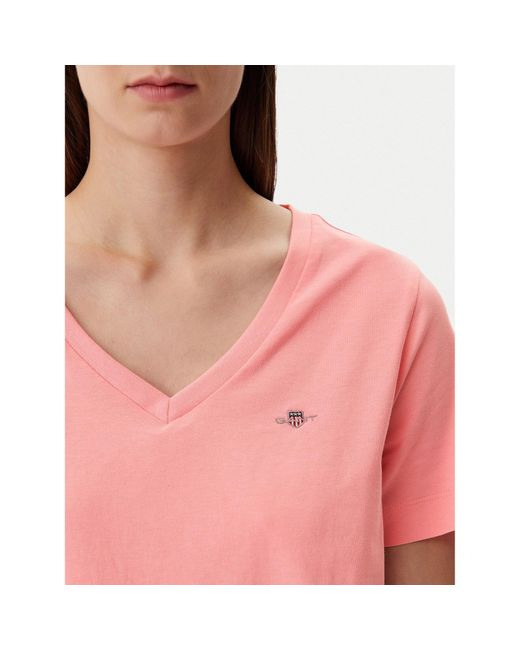 Gant Red T-Shirt Shield 4200750 Regular Fit