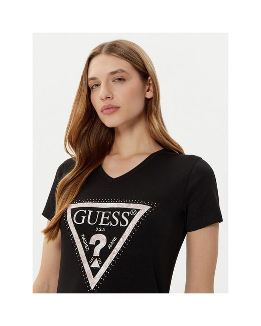 Guess White T-Shirt W5Ri21 J1314 Regular Fit