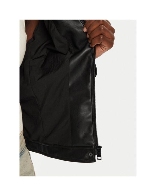 Guess Black Jacke Aus Kunstleder W4Yl04 We480 Regular Fit