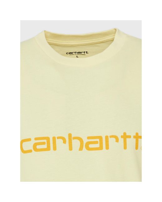 Carhartt T-Shirt Script I031047 Regular Fit in Yellow für Herren
