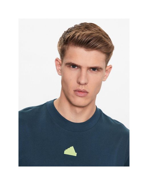 Adidas T-Shirt In1614 Türkisfarben Loose Fit in Blue für Herren