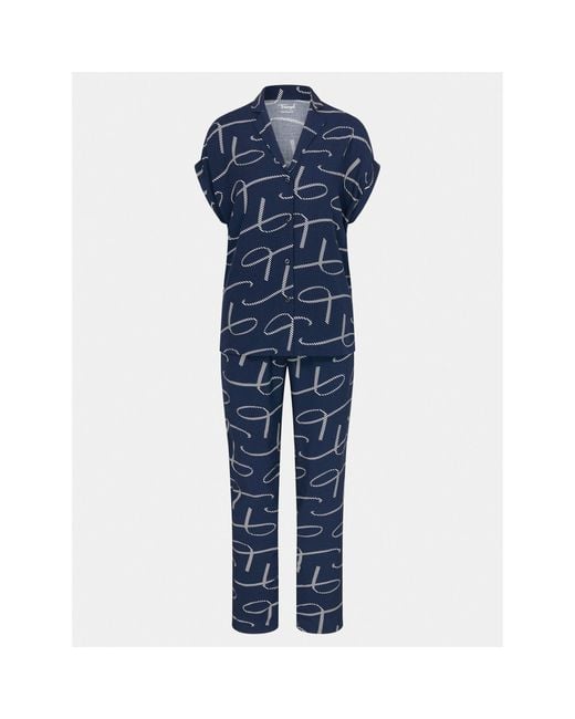 Triumph Blue Pyjama Boyfriend 10218282 Relaxed Fit