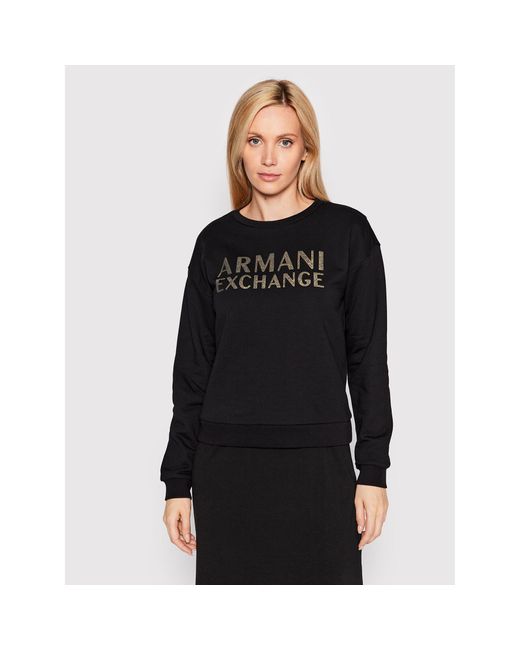 Armani Exchange Black Sweatshirt 6Lym66 Yjbsz 1200 Regular Fit