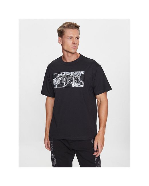 Versace T-Shirt 75Gahe01 Regular Fit in Black für Herren
