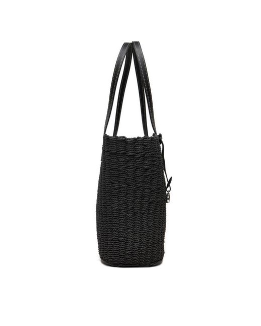 COACH Black Handtasche Straw Cq785 Lhblk