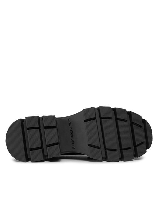 Calvin Klein Black Slipper Chunky Combat Loafer Wn Yw0Yw01120