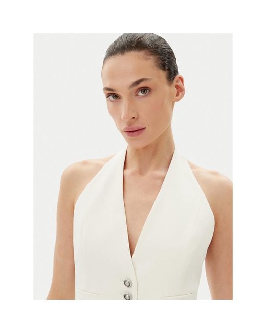 Pinko White Weste 104931 A213 Regular Fit