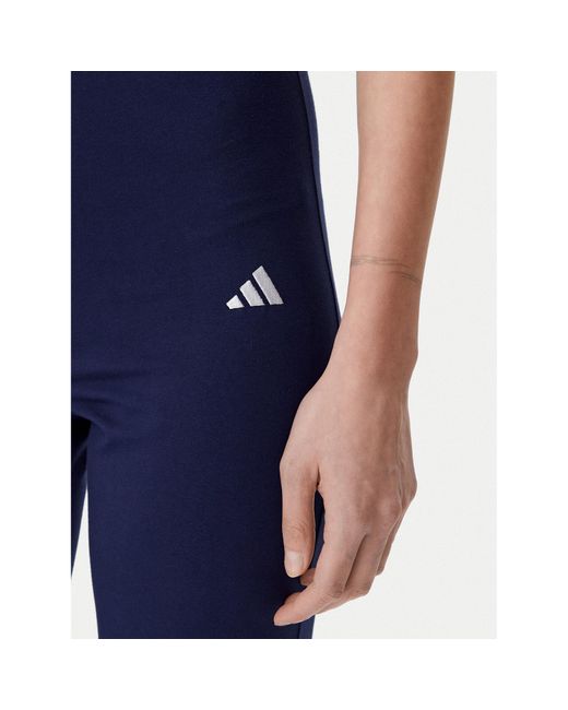 Adidas Blue Leggings Essentials Small Logo Jd3073 Flare Fit