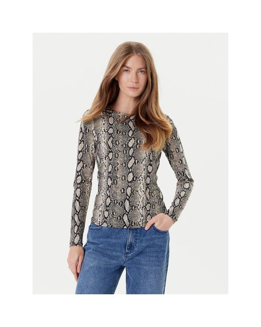 MICHAEL Michael Kors Gray Bluse Mt551Sthmc Regular Fit
