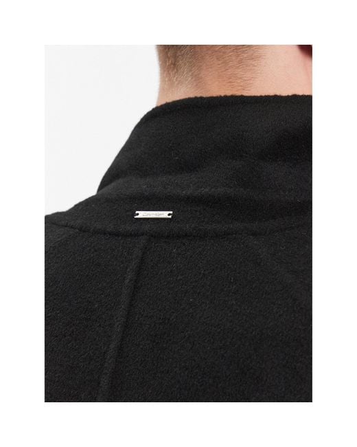 Calvin Klein Wollmantel K10K111601 Regular Fit in Black für Herren