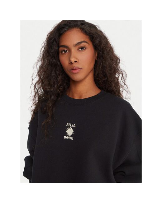 Billabong Black Sweatshirt So Sunny Ebjft00155 Oversize