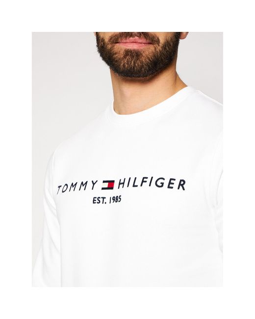 Tommy Hilfiger Sweatshirt Logo Mw0Mw11596 Weiß Regular Fit in White für Herren