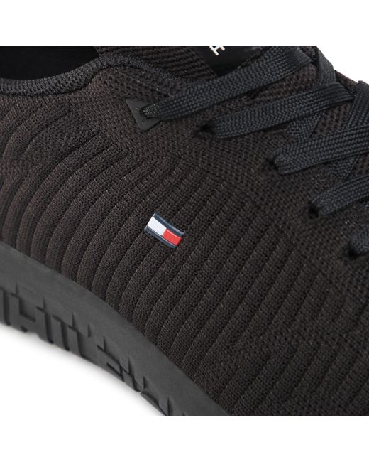 Tommy Hilfiger Sneakers Corporate Knit Rib Runner Fm0Fm02838 in Black für Herren