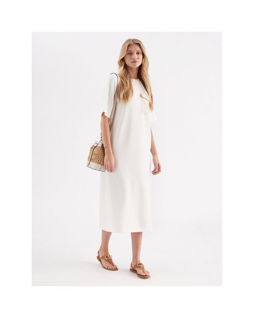 Inwear White Kleid Für Den Alltag Zev 30108202 Weiß Straight Fit