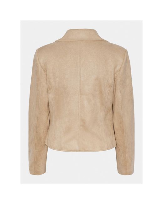 Pieces Natural Jacke Aus Kunstleder Beminda 17134838 Regular Fit