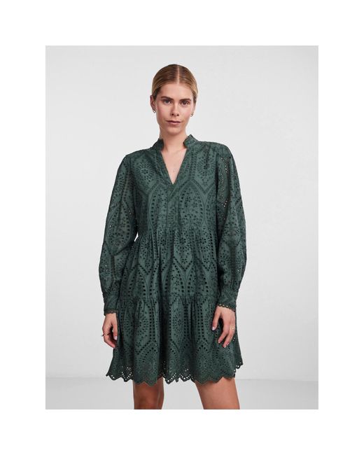 Y.A.S Green Kleid Für Den Alltag 26027162 Grün Regular Fit