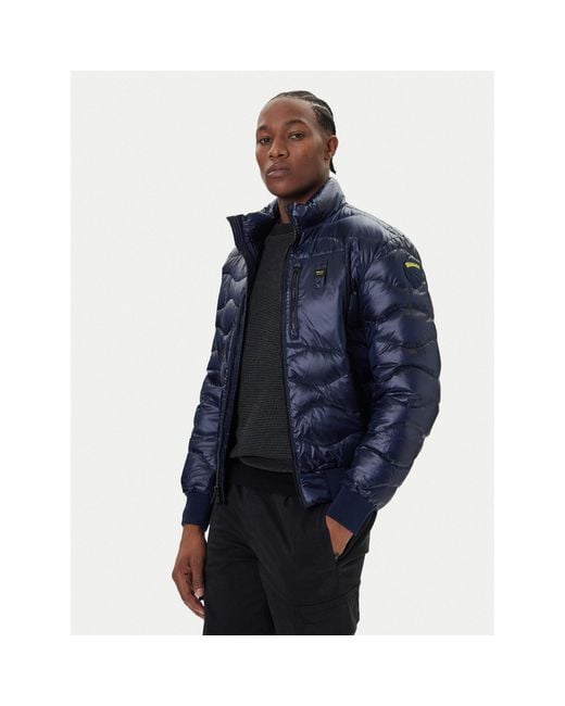 Blauer Daunenjacke 25Wbluc03075 Regular Fit in Blue für Herren
