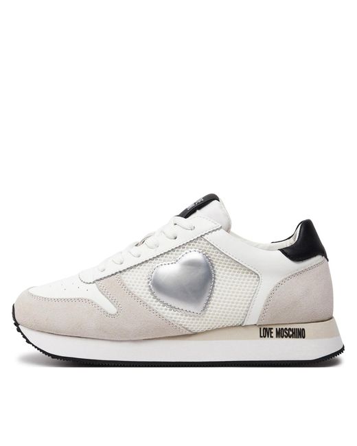 Love Moschino White Sneakers Ja15493G0Iiq610A Weiß