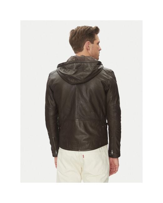 Serge Pariente Lederjacke Ondo Regular Fit in Black für Herren