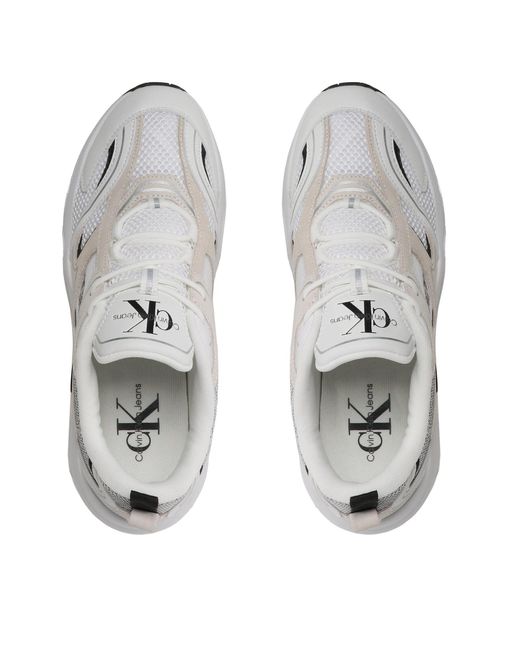 Calvin Klein Sneakers Retro Tennis Su-Mesh Ym0Ym00589 Weiß in White für Herren