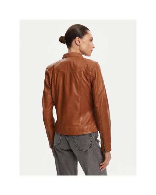 Serge Pariente Brown Lederjacke 77040 Regular Fit