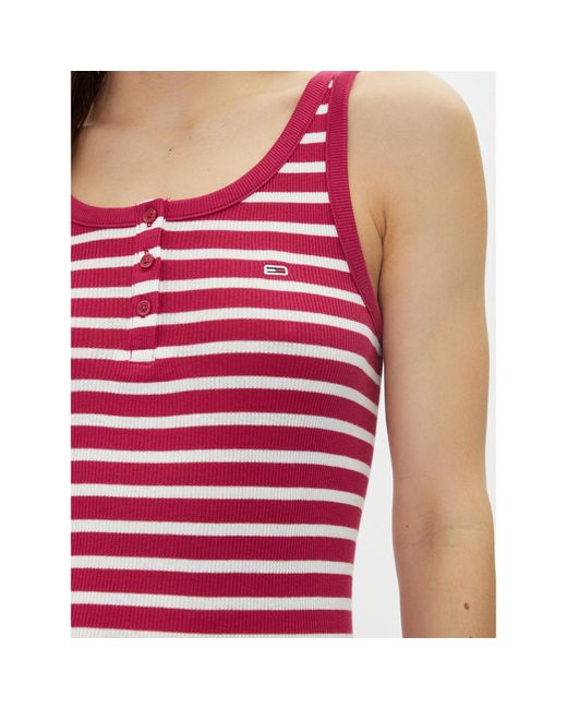 Tommy Hilfiger Red Kleid Für Den Alltag Essential Dw0Dw19447 Slim Fit