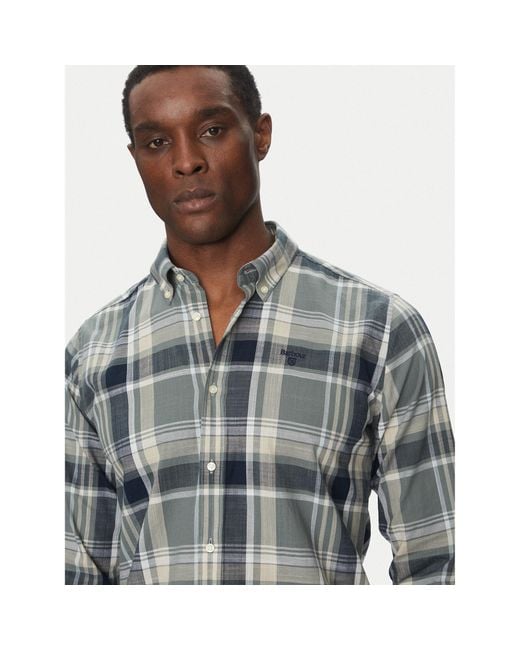 Barbour Hemd Kidd Msh5295Te31 Tailored Fit in Gray für Herren