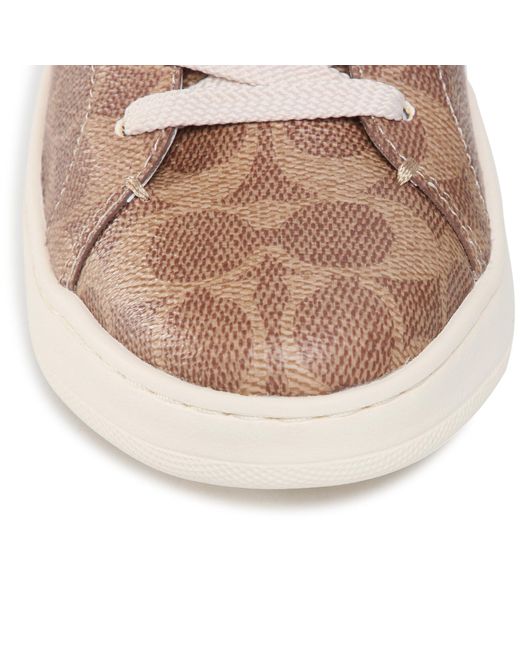 COACH Brown Sneakers lowline luxe sig g5061 tan