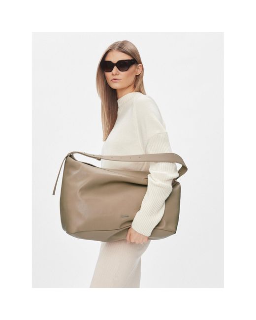 Calvin Klein Natural Handtasche elevated soft shoulder bag lg k60k610752 a04