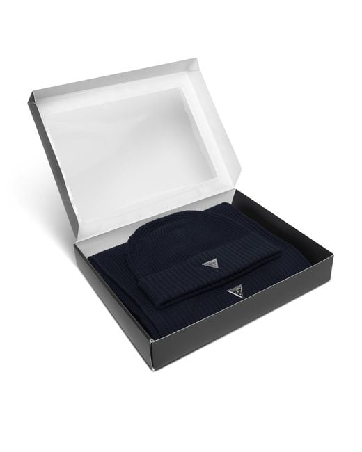 Guess Set Schal Und Mütze M4Bz14 Z2W80 in Blue für Herren