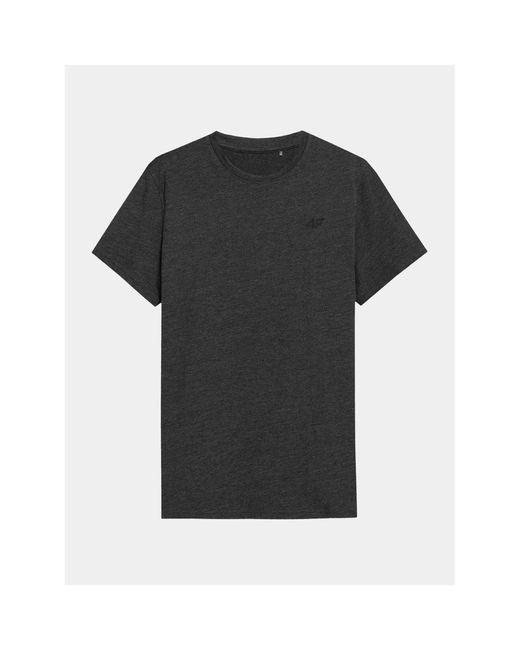 4F T-Shirt Aw23Ttshm0876 Regular Fit in Black für Herren