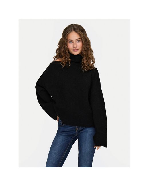 Jdy Black Rollkragenpullover Debbie 15339501 Regular Fit