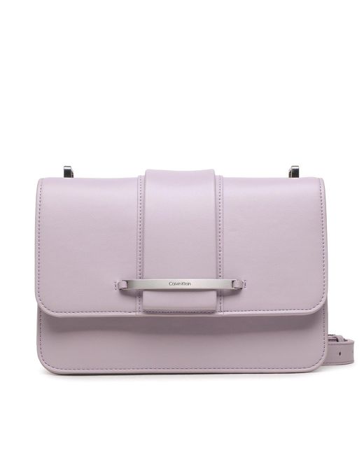 Calvin Klein Purple Handtasche bar hardware shoulder bag md k60k610734 vdq