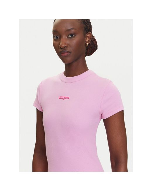 Tommy Hilfiger Pink Kleid Für Den Alltag Script Dw0Dw21186 Slim Fit