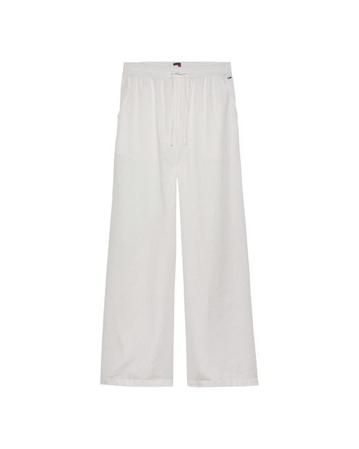 Tommy Hilfiger White Stoffhose Dw0Dw20352 Regular Fit