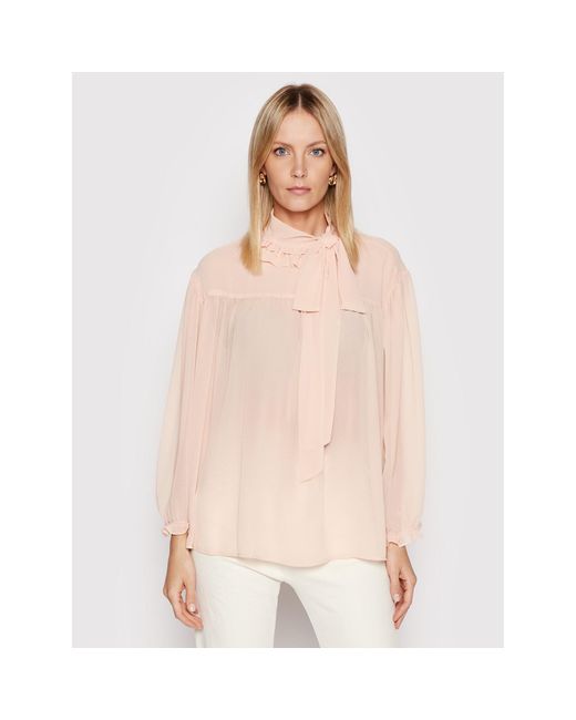 Sisley Pink Bluse 593Ylq004 Regular Fit