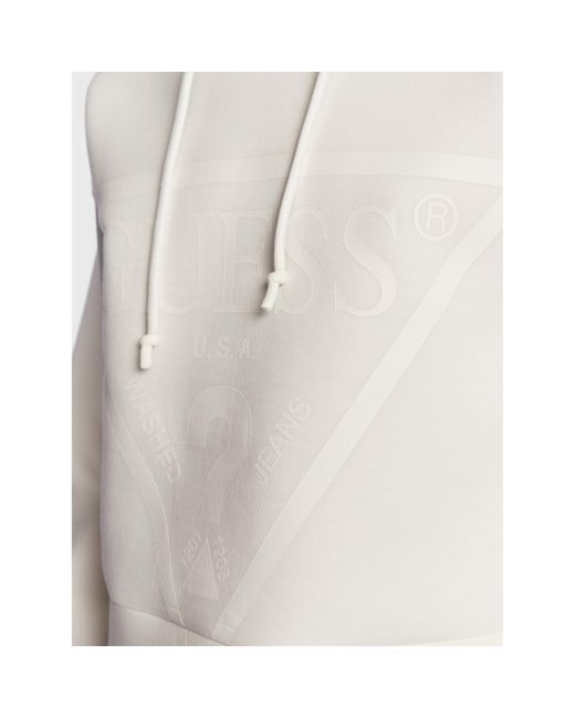 Guess White Sweatshirt New Alisa V2Yq08 K7Uw2 Relaxed Fit