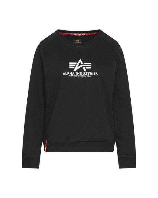 Alpha Industries Black Sweatshirt New Basic 196031 Regular Fit