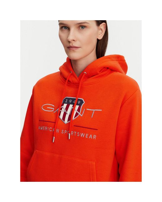 Gant Red Sweatshirt Archive Shield 4200276 Regular Fit