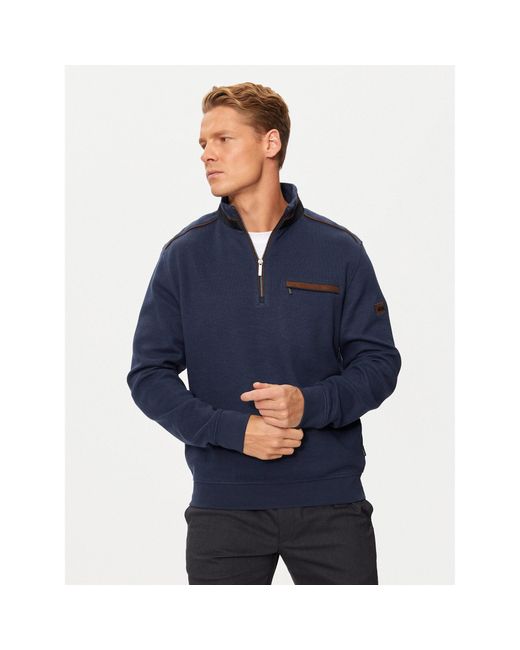 Bugatti Sweatshirt 8500 65050B Regular Fit in Blue für Herren