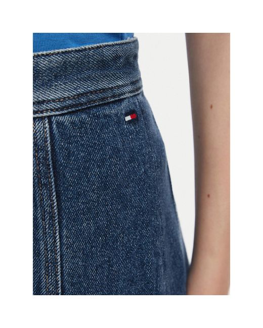 Tommy Hilfiger Blue Jeansrock Ww0Ww49570 Regular Fit